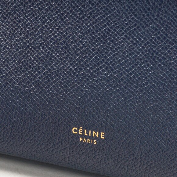 Celine Mini Belt Navy Grained Calfskin Bag - Picture 11 of 14